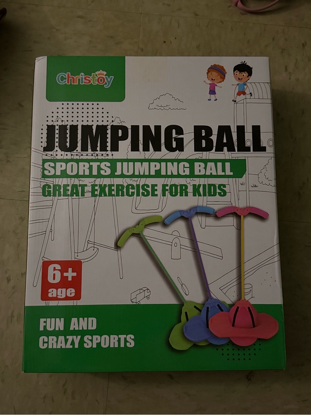 Kids Blue Pogo Sports Jumping Ball - Picture 2 of 6